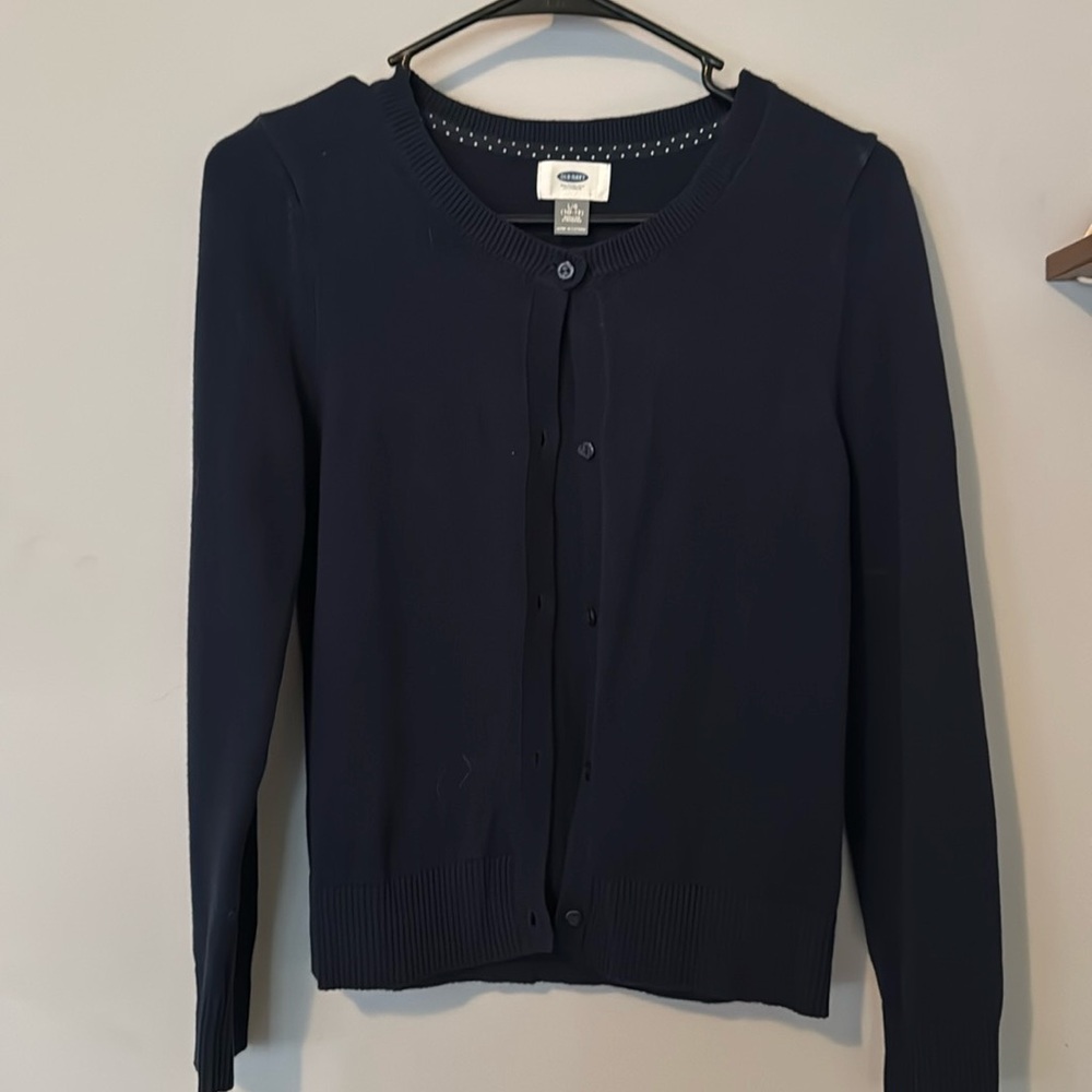 Old Navy girls navy cardigan size L (10/12)